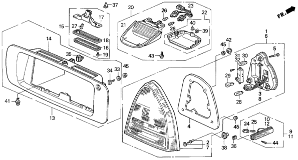 1992 Honda Prelude Socket Diagram for 34304SH3A01