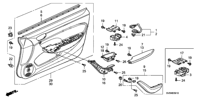 2011 Honda Civic Grip, L. Door *NH598L* (ATLAS GRAY) Diagram for 83592SVAA02ZB