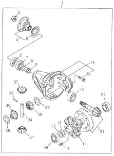 2002 Honda Passport  Bearing, Pinion Inner Diagram for 1098120010