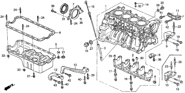 1994 Honda Del Sol  Bolt-Washer (11X116) Diagram for 90007PM6003