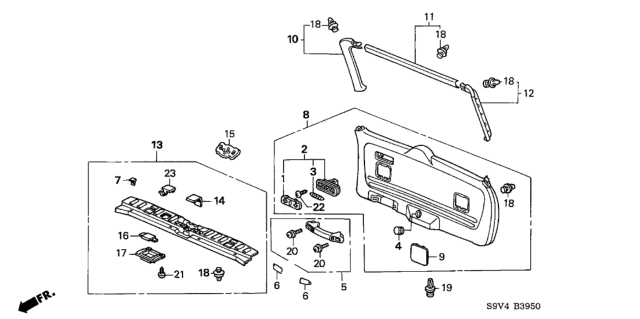 2004 Honda Pilot  Lid, Maintenance *G59L* (MEDIUM FERN) Diagram for 84432S9VA00ZA