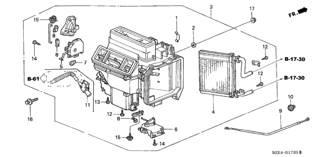 2004 Honda Odyssey  Motor Assembly, Air Mix Diagram for 79160S0XA01