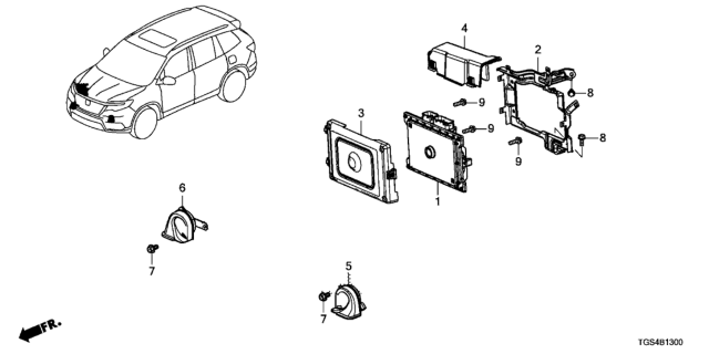 2020 Honda Passport  Control Module, Powertrain Diagram for 37820RLVL71