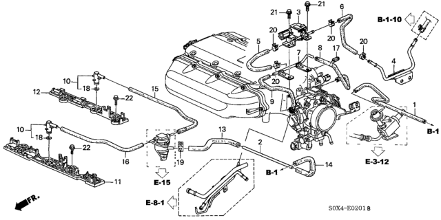 2004 Honda Odyssey  Holder, RR. Air Passage Diagram for 36284P8EA01