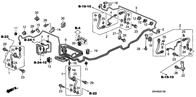 2003 Honda Pilot  Pipe U, Brake Diagram for 46374S3VA00