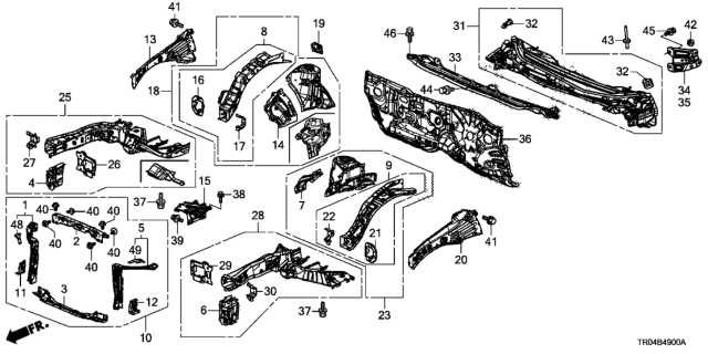 2012 Honda Civic Bolt-Washer (8X16) Diagram for 934060801607