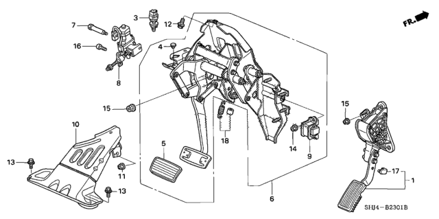 2006 Honda Odyssey Motor Diagram for 46602SHJA60