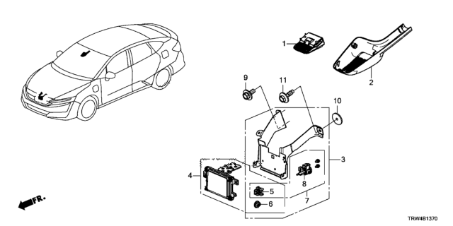 2018 Honda Clarity Plug-In Hybrid  Collar Special Diagram for 36819TRWA00