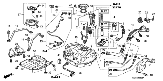 2007 Honda Accord Hybrid  Gasket, Fuel Filler Diagram for 17662SDAA01