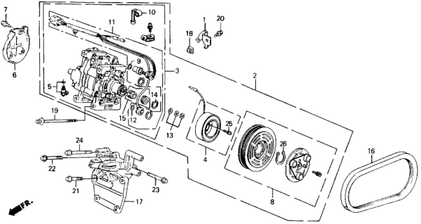 1988 Honda Prelude Clutch Set, Coil (Matsushita) Diagram for 38811PK1004