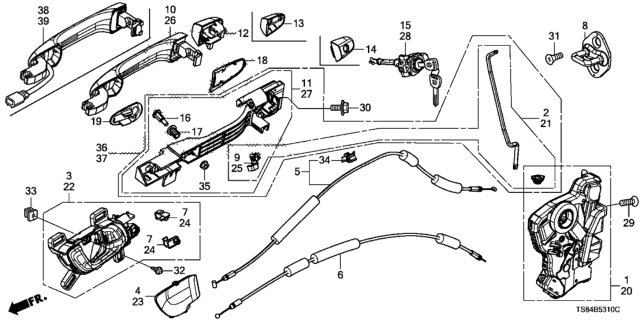 2012 Honda Civic Cover FR B*B586P* Diagram for 72144TR0A11YL