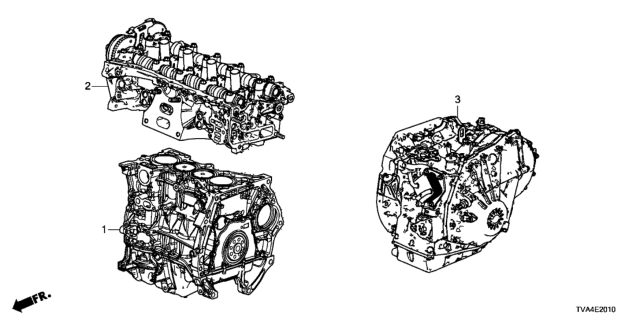 2018 Honda Accord Transmission Assembly Diagram for 200116D8K50
