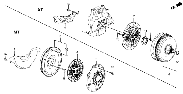 1991 Honda Prelude  Disk, FRiction Diagram for 22200PK1M00