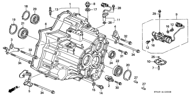 1996 Honda Accord  Oil Seal (40X56X9) (Nok) Diagram for 91201P6R003
