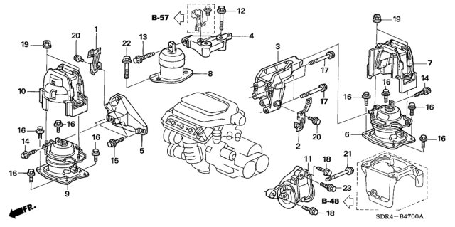 2007 Honda Accord Hybrid  Bolt, Flange (10X40) Diagram for 90167S2A000