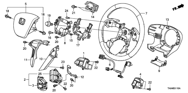 2009 Honda Accord Screw, Tapping (4X14) (Po) Diagram for 9391124320