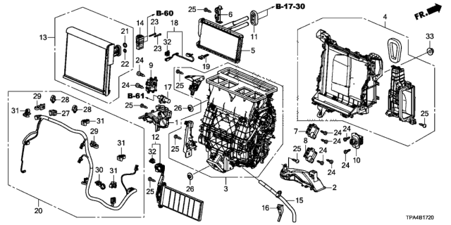 2021 Honda CR-V Hybrid  Clip, Evaporator Sensor Diagram for 80566TG1T01