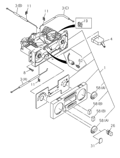 1999 Honda Passport Cover, Control Lever Hole Diagram for 8971787880