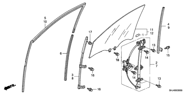 2025 Honda Odyssey Sash, R. FR. Door (Lower) (FR) Diagram for 72230SHJA02