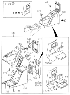 1998 Honda Passport Strip, Hand Brake Diagram for 8971357861
