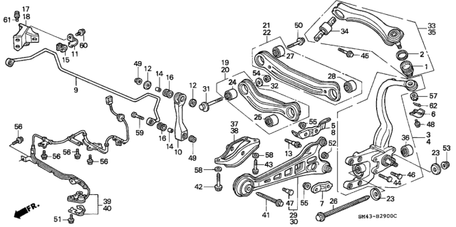 1992 Honda Accord  Bolt-Washer (10X16) Diagram for 934021001608
