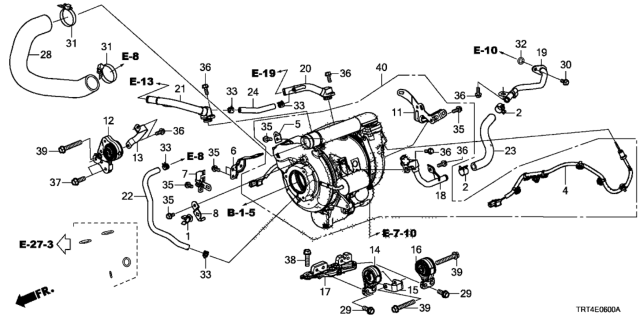 2019 Honda Clarity Fuel Cell O-Ring (14.8X1.9) Diagram for 913585WMA01