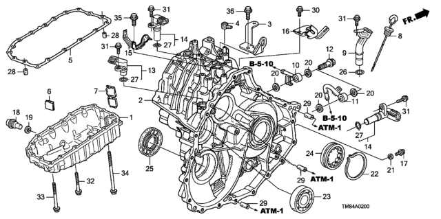 2012 Honda Insight  O-Ring (17.8X1.9) (Nok) Diagram for 91308PH0013