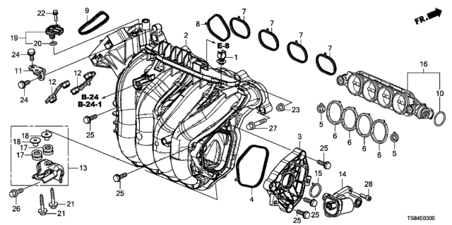 2012 Honda Civic  Stay Assy., In. Manifold Diagram for 17132RNAA00