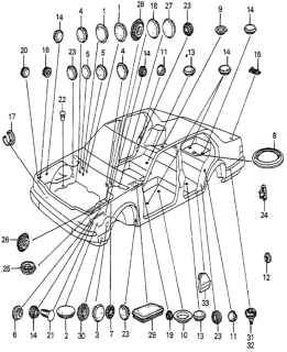 1985 Honda Accord  Valve, Drain (15MM) Diagram for 90872SA6000