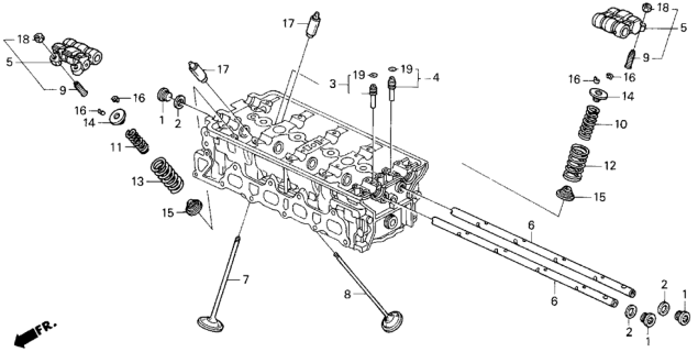 1995 Honda Prelude Motion Assy., Lost Diagram for 14820P30000