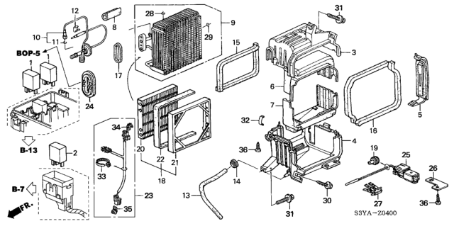 2006 Honda Insight  Frame, Filter Diagram for 80292ST3E01