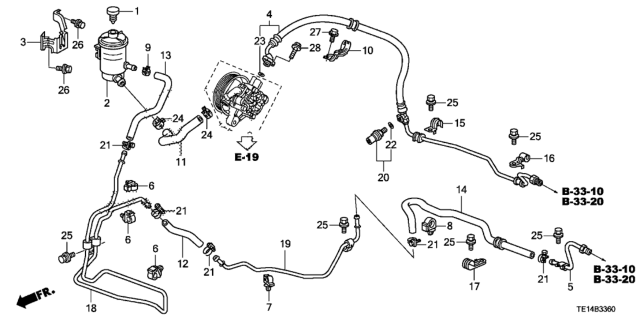 2012 Honda Accord Clamp, Feed Hose Diagram for 53730TA0A00