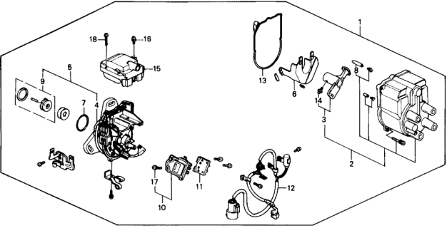 1989 Honda Civic  Cover Diagram for 30107PM5A02