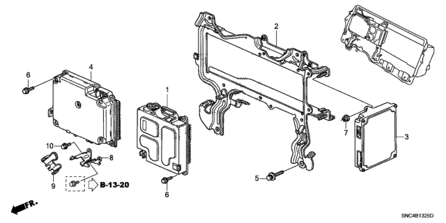 2006 Honda Civic  Frame, Heat Sink Diagram for 1J420RMX030