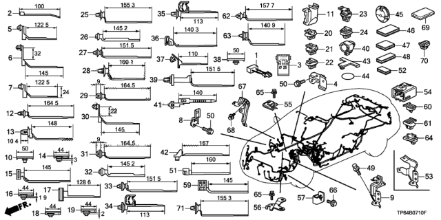 2015 Honda Crosstour  Bracket, Acm Sub-Wire (B) Diagram for 32108TP6A00
