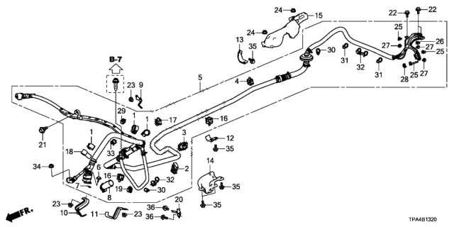 2020 Honda CR-V Hybrid  Clamp A, Cable Diagram for 1F085RBJ013
