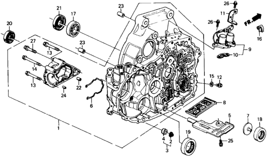 1989 Honda Civic  Plate, Baffle Diagram for 21220PS5010
