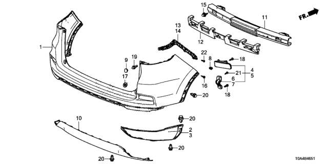 2016 Honda CR-V Rear RR Assy, L Diagram for 33555T1WA01