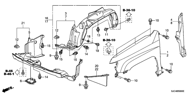 2012 Honda Ridgeline  Strake, R. FR. Diagram for 74102SJCA50