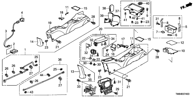 2013 Honda Insight  Cushion, Clip Diagram for 77259SLJ003