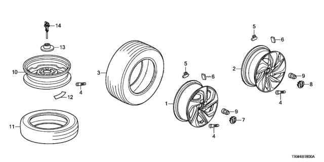 2021 Honda Insight  TIRE (215/55R16) (MICHELIN) Diagram for 42751MIC163