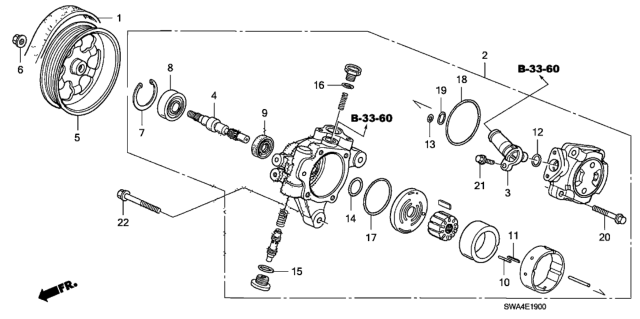 2007 Honda CR-V Seal, Rubber Diagram for 91343PNC003