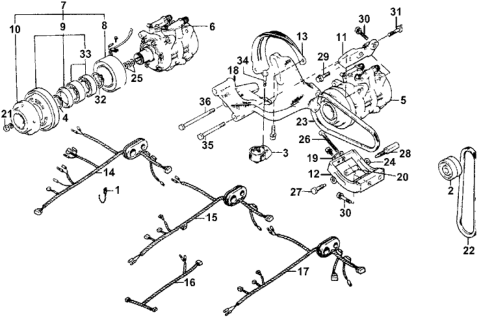 1977 Honda Accord  Nut Diagram for N9018008651