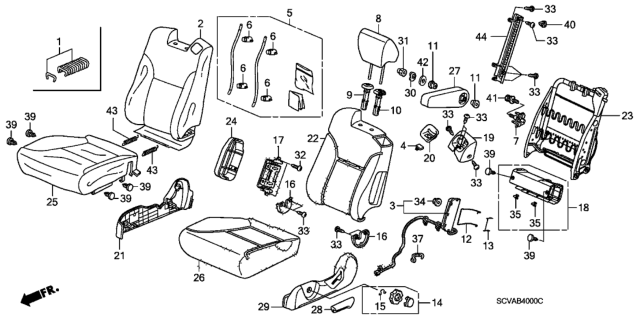 2007 Honda Element  Cap, FR. Seat Belt Garnish *NH167L* (GRAPHITE BLACK) Diagram for 81116SCVL01ZA