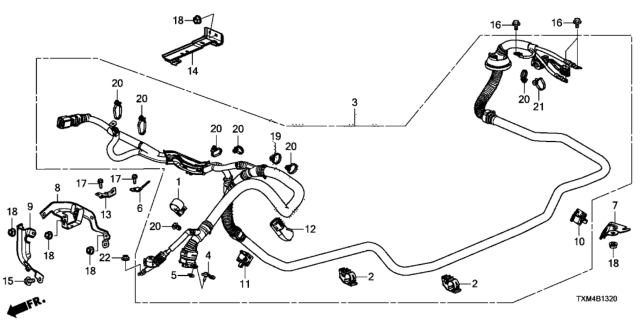2019 Honda Insight CLAMP, CABLE Diagram for 1F1856L2A01