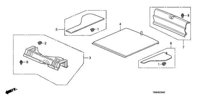 2014 Honda Insight Cover Assy., Ipu Duct *NH686L* (WARM GRAY) Diagram for 84520TM8A11ZA