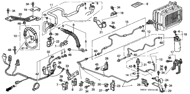 1993 Honda Accord  Bolt, Flange (8X45) Diagram for 90128SM4000