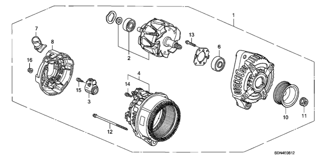 2005 Honda Accord  Screw Diagram for 31147PGKA01