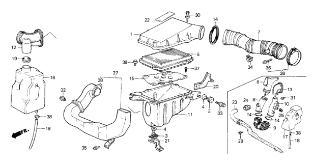 1986 Honda CRX  Screw, Tapping (4X12) Diagram for 9390334320
