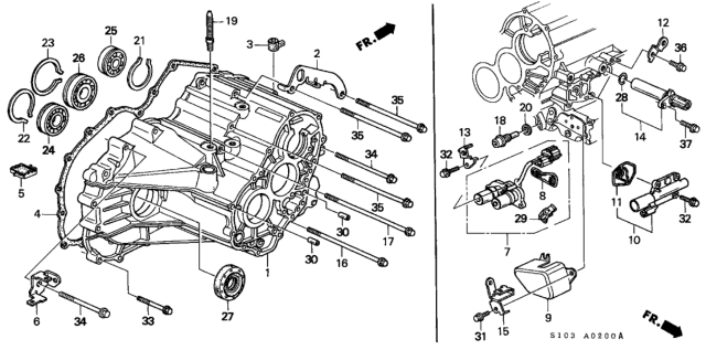 2000 Honda CR-V Bolt, Stud (12X83.8) Diagram for 90380S10000